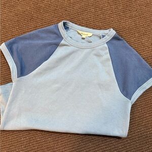Madewell Blue Raglan Tee